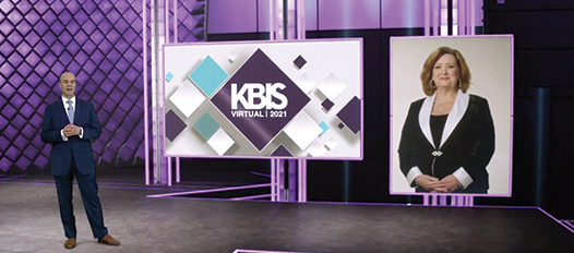 Suzie Williford and Bill Darcy on screen for KBIS Virtual 2021